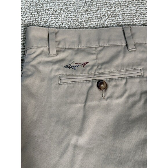 Greg Norman Golf Shorts Men's 36 Khaki Polyester Flat Front 9" Inseam THE SHARK - Picture 5 of 8
